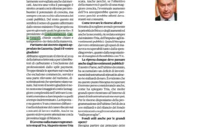 Manovra, Sangalli: “no a rigidità, lavoro stabile con tagli al cuneo”