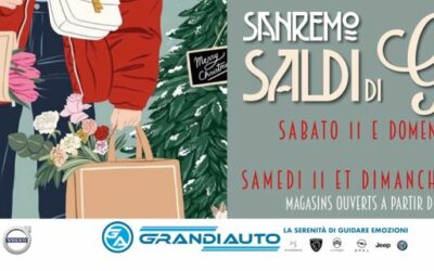 A Sanremo con il Festival sabato 11 e domenica 12 febbraio torna Saldi di gioia