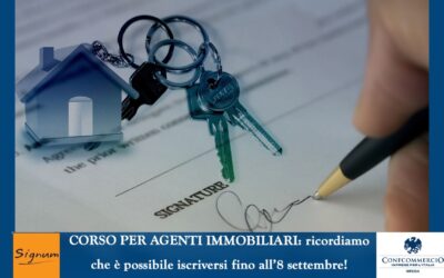 Via alle iscrizioni al Corso per “Agente Immobiliare”