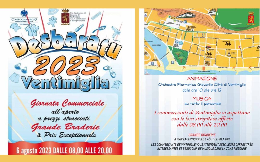 Domenica 6 agosto torna il tradizionale Desbaratu a Ventimiglia