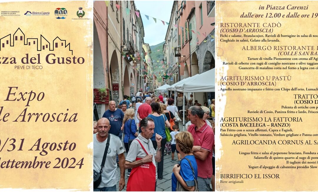 Pieve di Teco: ‘Piazza del Gusto’ all’Expo della Valle Arroscia